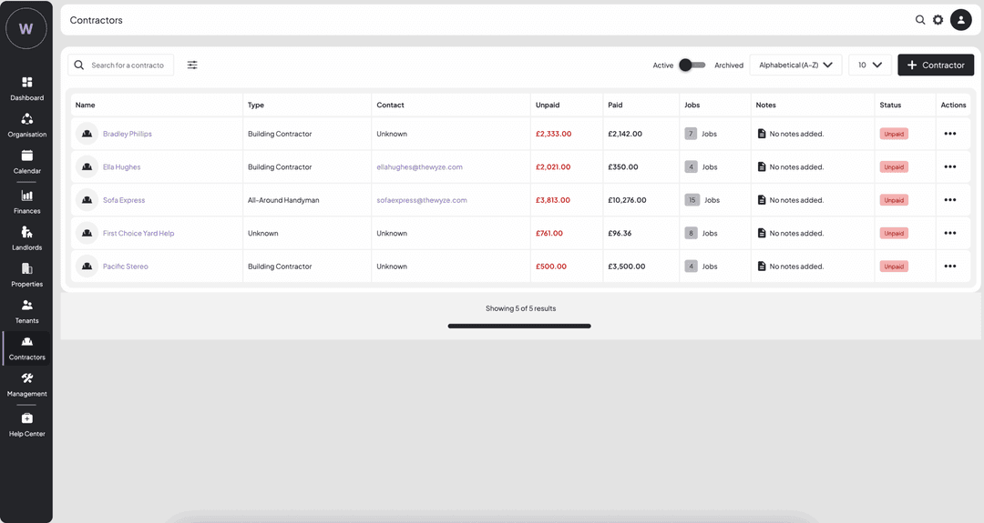 Contractors
Contractors